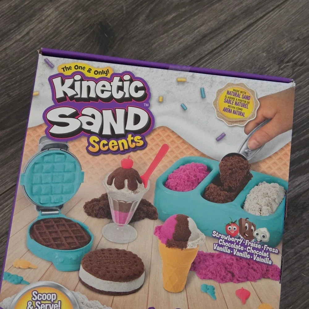 Kinetic Sand Scents Ice Cream Treats Playset 1lb Kids Arts & Crafts Sensory NEW
